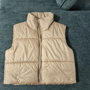 SHEIN Tan Puffer Vest
